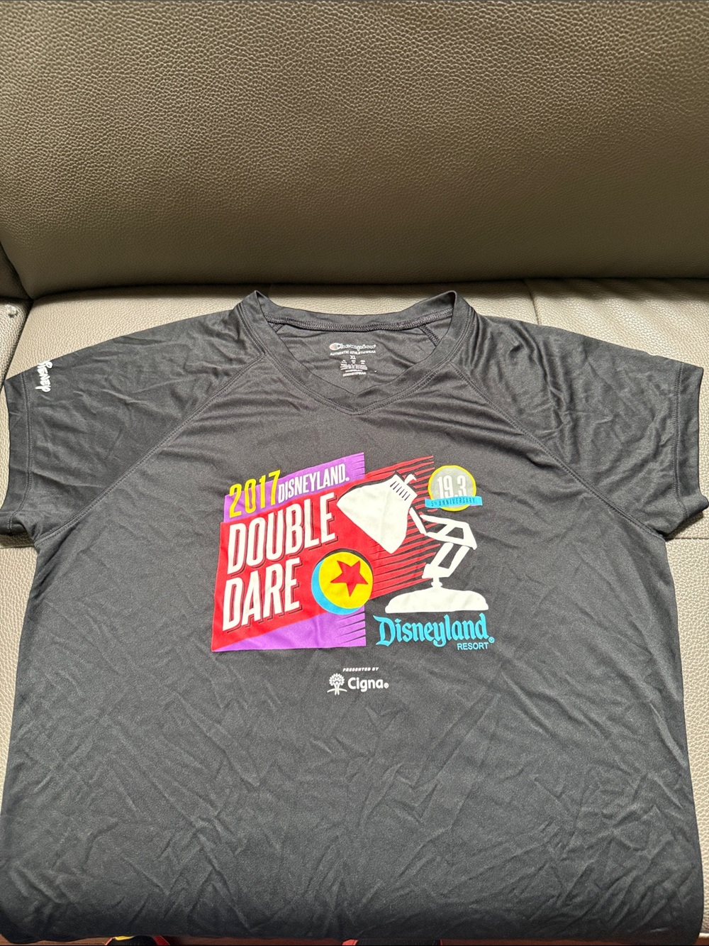 Disney Black Short Sleeve '2017 Double Dare' Graphic Tee